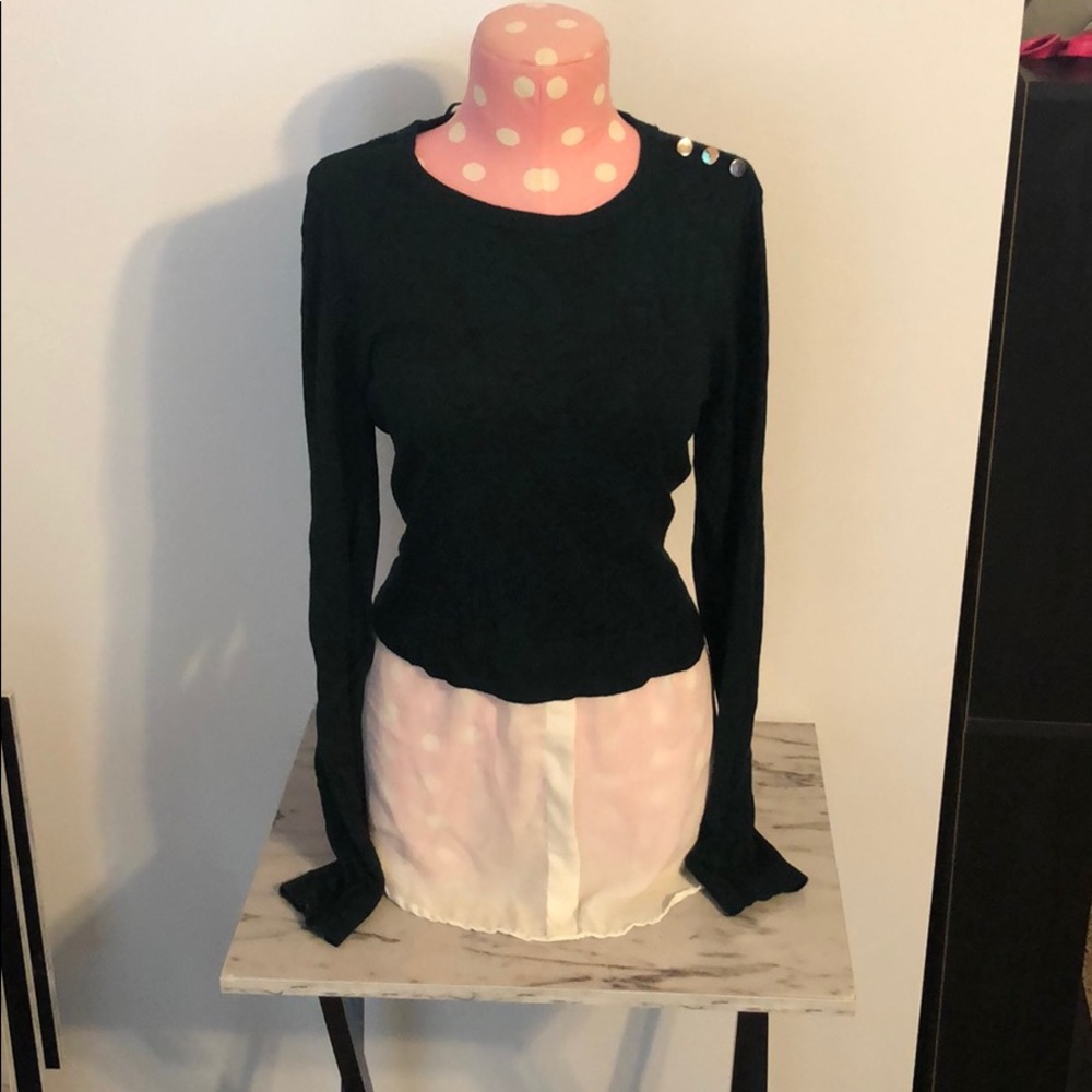 Dark green sweater blouse